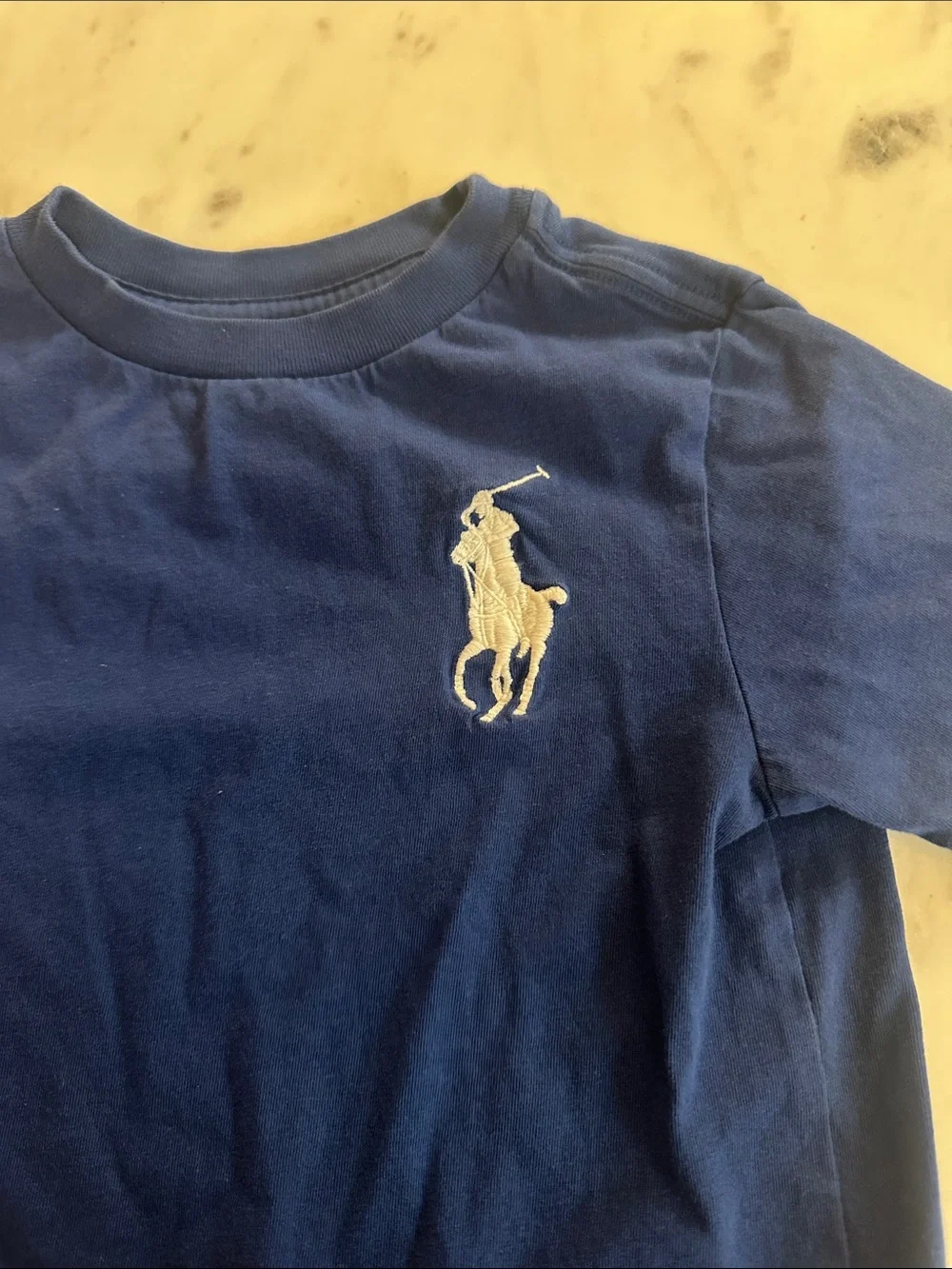 Ralph Lauren Blue Short-Sleeve Polo Logo Tee